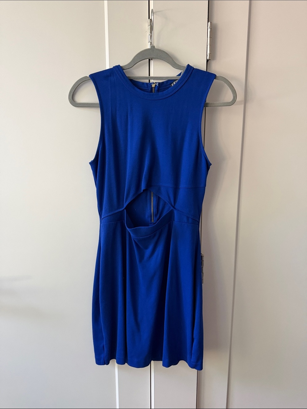Sleeveless Royal Blue Cutout Dress